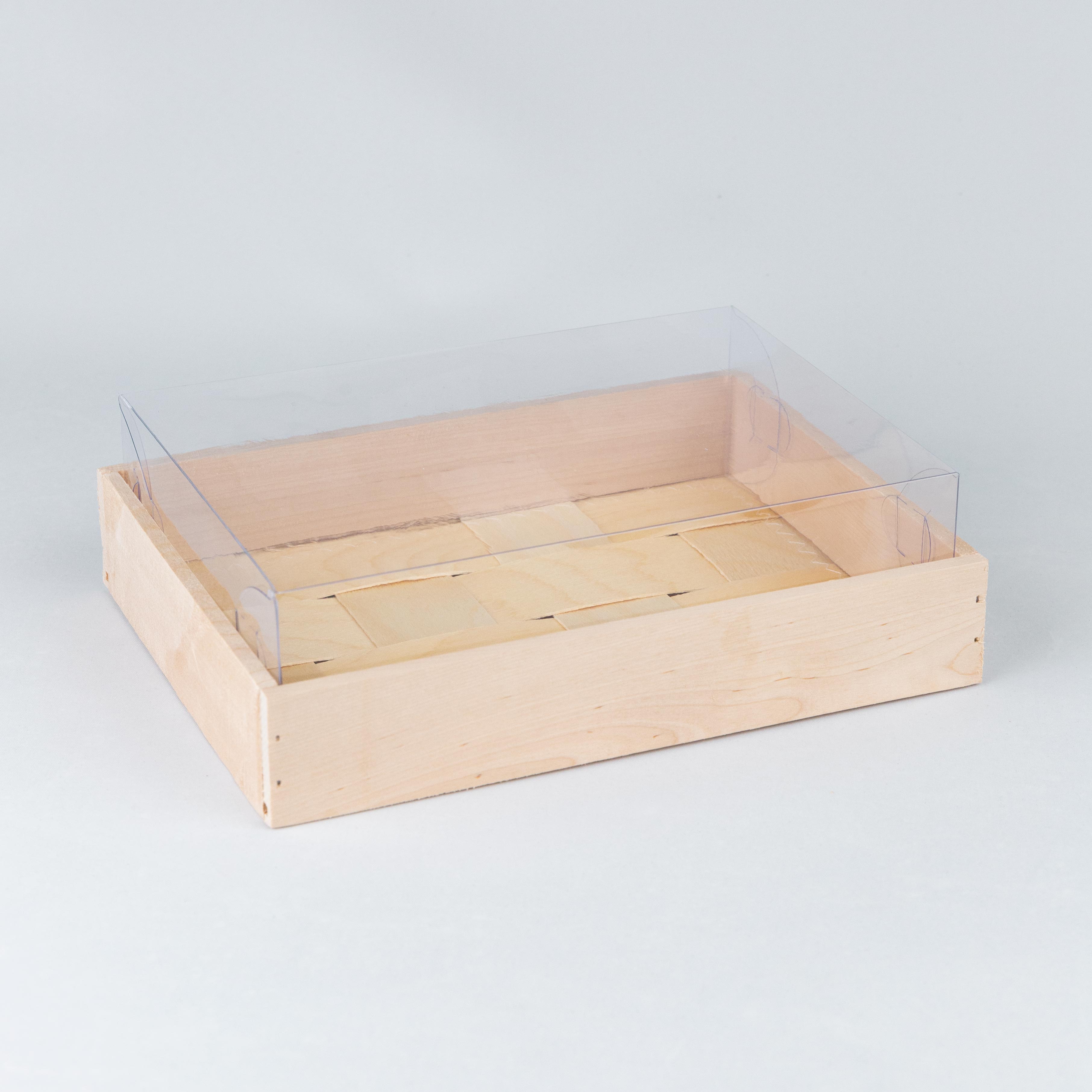 clear lid for wooden tray