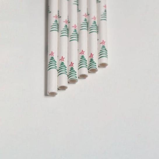 Jumbo Paper Straws Xmas Tree
