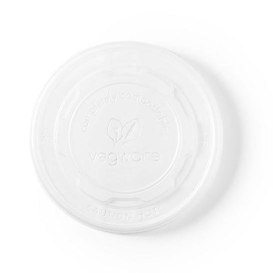 Flat CPLA Hot Lid for Compostable Soup Container
