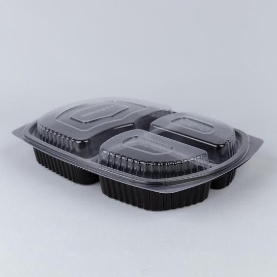 PP Lid for Microwaveable Container with 3 compartments