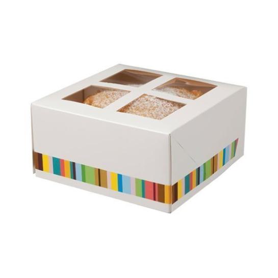 Four Cake Box with Insert
