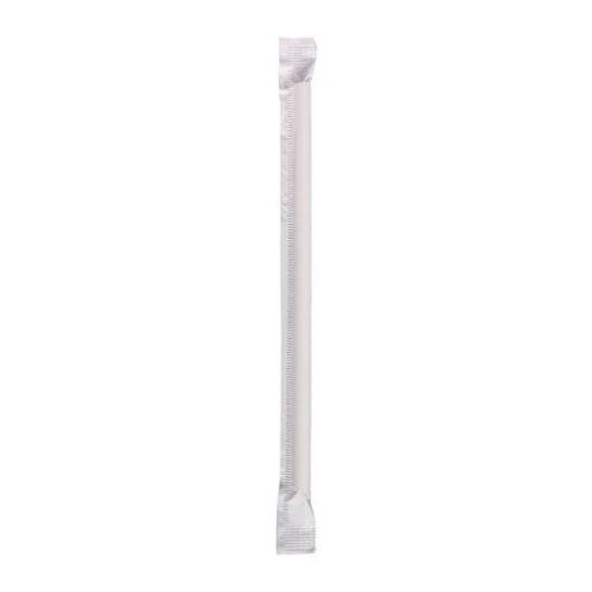 Wrapped Cocktail Paper Straws White
