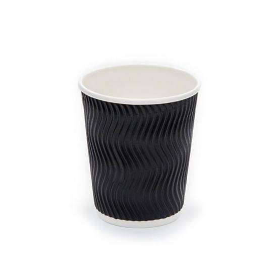Double Wall Ripple 'S' Cups Black