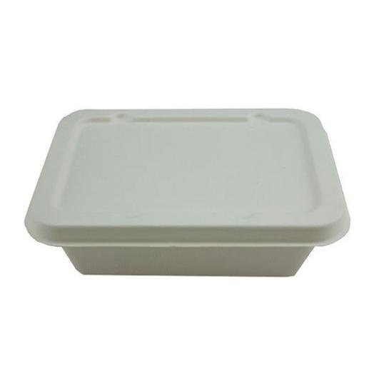 Compostable Bagasse Lid for Rectangular Bowl