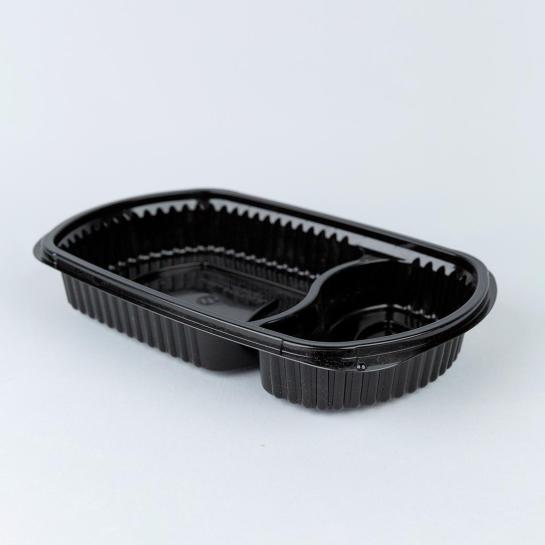Microwaveable Container with 2 Compartments